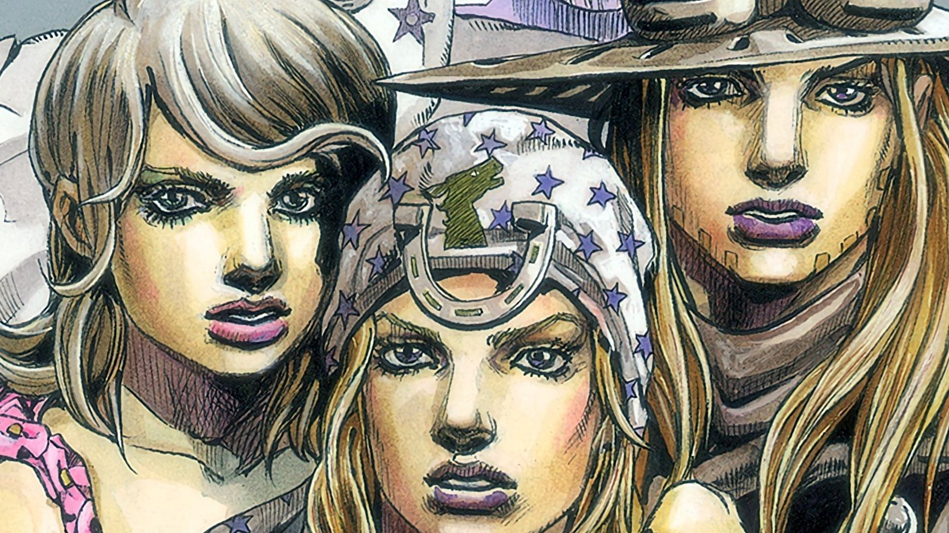 Lucy, Johnny, and Gyro in Steel Ball Run (Image via Shueisha)